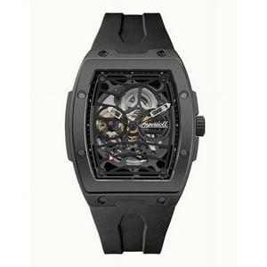 Reloj Ingersoll The Rim Polyurethane Strap Black Skeleton Dial Automatic I16201 Men'S Watch