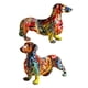 thumbnail image 3 of 2x Ornamento De Estatua De Escultura De Estatuilla De Perro Dachshund Colorido Pintado Nórdico, 3 of 3