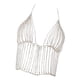 thumbnail image 5 of brillante rhinestone borla sujetador bikini cadena clubwear backless mujeres sujetador de plata, 5 of 5