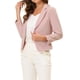 thumbnail image 4 of INSPIRE CHIC Blazer Abierto de Mujer para Regreso a Clases, Traje de Verano para el Trabajo, Chaqueta Corta Rosa-Sólido L, 4 of 6