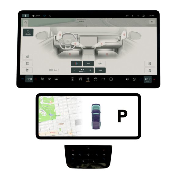 Set de 3 protectores de pantalla TWRAPS para Rivian R1S y R1T