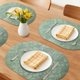 thumbnail image 2 of Juego de 6 manteles individuales de cuero para decoración de mesa de comedor de cocina, impermeables, resistentes al calor, manteles individuales verdes de 17.7*11.8 pulgadas, 2 of 6