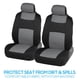 thumbnail image 3 of Juego Completo De Fundas De Asiento Polypro Gris Sobre Negro Ajuste Universal, 3 of 8