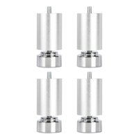 Magideal - 4 Piezas De Sofá Patas M10 Marco De Cama De Hilo Piernas De La Mesa Profesional Pies M10 Muebles De Soporte De Muebles Para Gabinetes De Baño Sofás Me , Argenta 10Cm