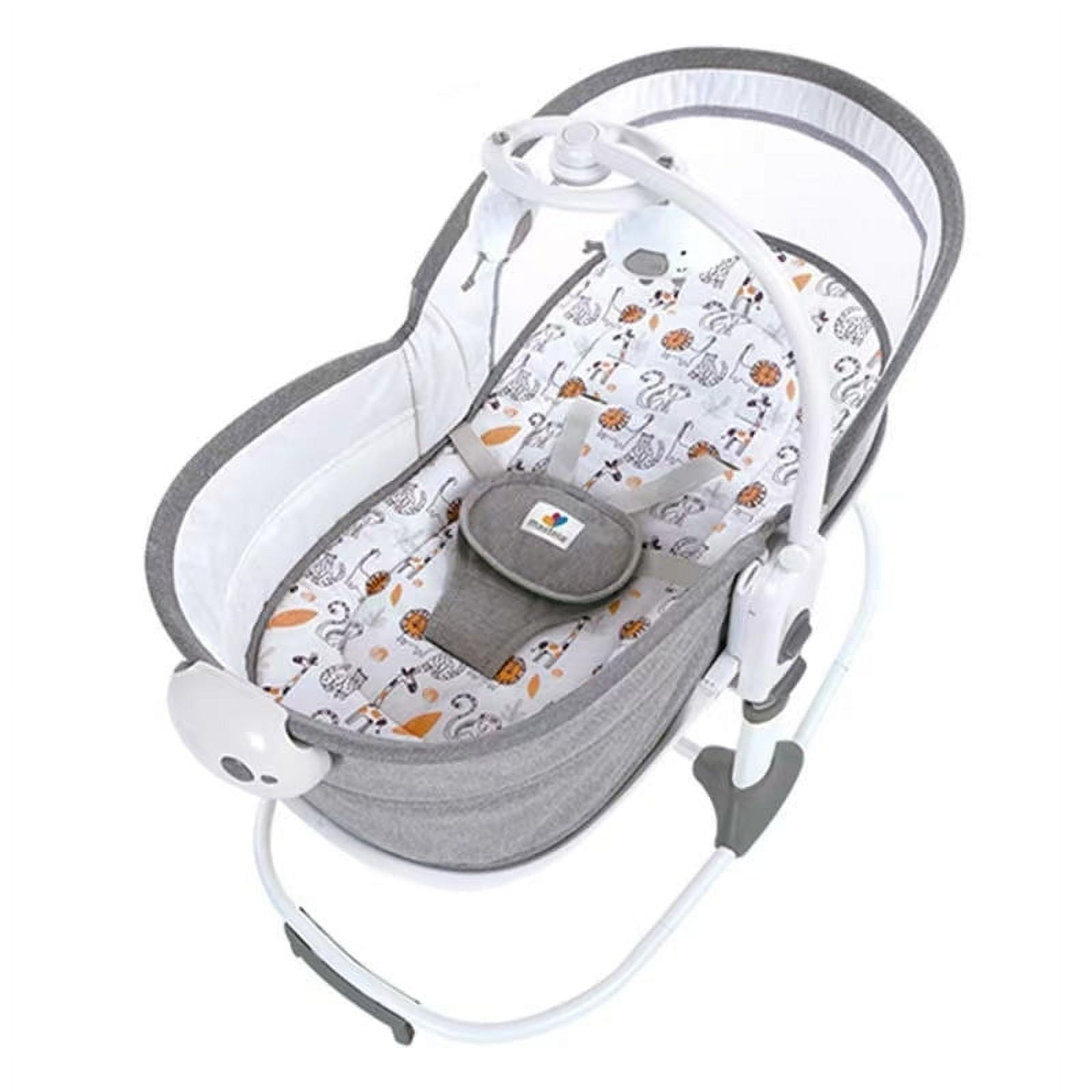 Mastela - Cuna Moisés Y Columpio Con Vibración 2 En 1 Lubabycas Gris