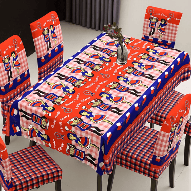 Set Mantel Dieciochero Más 6 Fundas Sillas Fiestas Patrias
