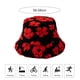 thumbnail image 4 of Sombrero de pescador de piel sintética con margaritas y flores de oveja para mujer, cálido y peludo para invierno, 4 of 5