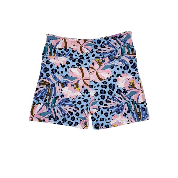 Bikini short para niña estampado celeste Talla 12 años