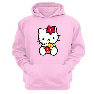Genérico - Poleron Canguro Gatita Kitty Rosa Talla S Unisex
