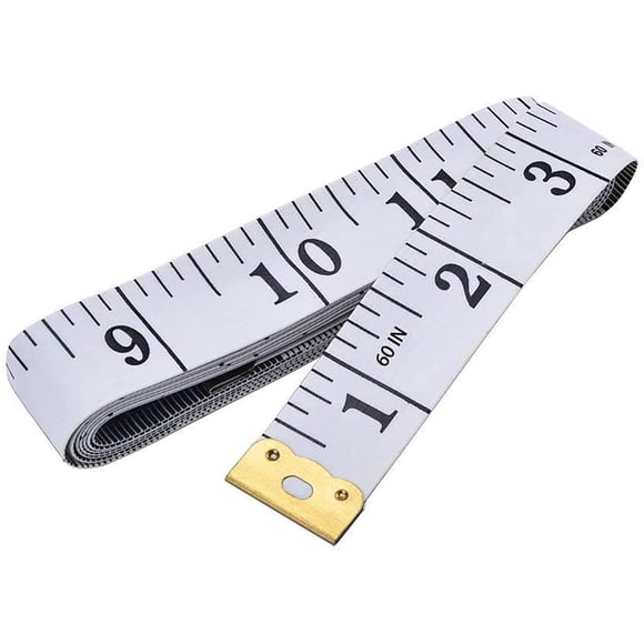 Cinta métrica GDMINLO Soft de doble escala, 150 cm/60 pulgadas, blanca