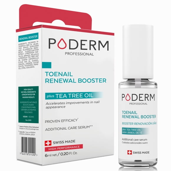 Sérum de aceite de árbol de té PODERM Renewal Booster para uñas de los pies, 100 ml