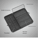 thumbnail image 3 of Escurridor platos plegable cocina color negro, 3 of 3