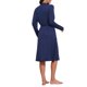 thumbnail image 3 of INSPIRE CHIC Bata larga de mujer de manga larga de rayón, bata larga suave con cinturón, ropa de dormir para salón, cubierta M Azul, 3 of 6
