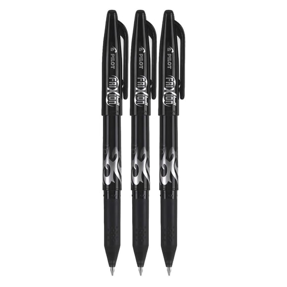 Bolígrafos de gel borrables Advantage Gifts .7 mm negro – paquete de 3