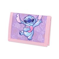 Billetera Disney Stitch Pequeña De Lona Trifold Con Monedero