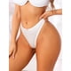 thumbnail image 4 of INSPIRE CHIC Mujeres Tanga de Tiro Bajo de Hielo Seda G-String Tangas T-Back Suave Ropa Interior S Blanco, 4 of 4