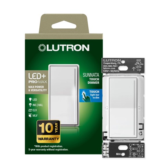 Interruptor regulador Lutron ST-PRO-N-WH blanco 250W LED