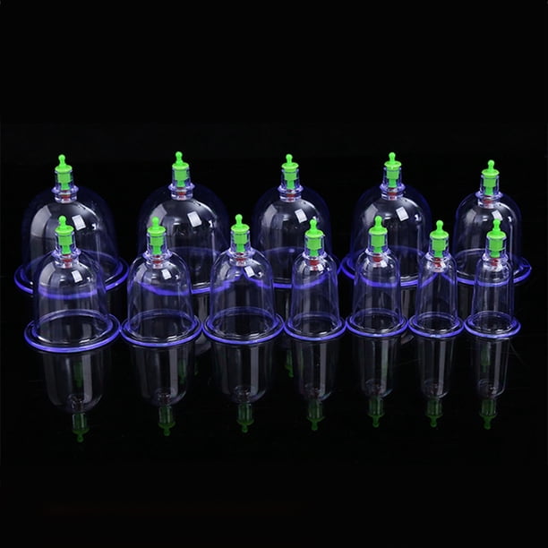12pcs Chinese Health Care Vacuum Body Cupping Therapy Cups Massage Set Personal Health Care Accessaries Supplies Tools