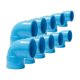 thumbnail image 1 of Pack 10 Codo PVC Celeste 90° 50mm PN10 Novoplast Presión, 1 of 3