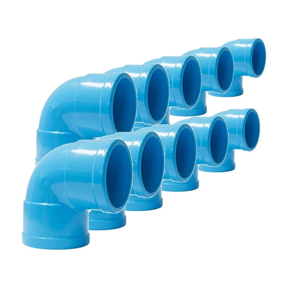 Pack 10 Codo PVC Celeste 90° 50mm PN10 Novoplast Presión