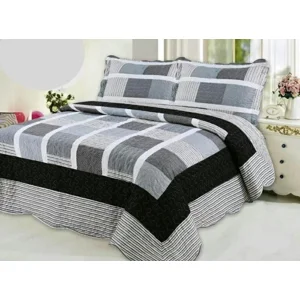 Casadeliacl - Cubrecama King Grande Quilt Verano Moderno Elegante Tf Gris Oscuro Tf818
