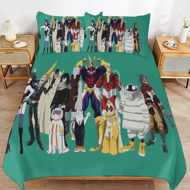 My-Hero-Academia My-Hero-Academia Bedding Set Sheet Set for Kids Adults,All Season Lightweight