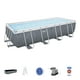 thumbnail image 2 of Piscina Bestway Rectangular C/Filtro Gris 5.49MX2.74MX1.22M gris oscuro Tamano Unico, 2 of 22