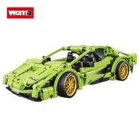 Juego De Bloques Armable Auto Tecnico De Carrera Woma 419 Piezas Verde