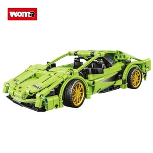 Juego De Bloques Armable Auto Tecnico De Carrera Woma 419 Piezas Verde