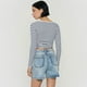 thumbnail image 2 of Polera Mujer M/L Cuello V Azul Marino Corona, 2 of 5