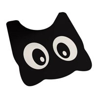 Bothyi - Alfombra De Baño Gruesa Lavable Con Diseño De Gato Negro Para Dormitorio, Baño, Dormitorio