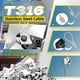 thumbnail image 5 of Cable de acero inoxidable 316, 400 pies, 0,8 mm, cable de alambre con manguitos, 5 of 8