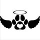thumbnail image 1 of Sticker Dog Paw Print With Angel Wings Patitas Perro Alas, 1 of 3