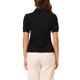thumbnail image 3 of INSPIRE CHIC Blusa de Mujer con Cuello Peter Pan de Manga Corta con Botones al Frente XS Negro, 3 of 7