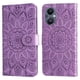 thumbnail image 3 of Funda tipo cartera FOXDOCK para OPPO A96 5G , diseño girasol en relieve, cuero PU, cierre magnético, soporte y tarjetero, 3 of 5