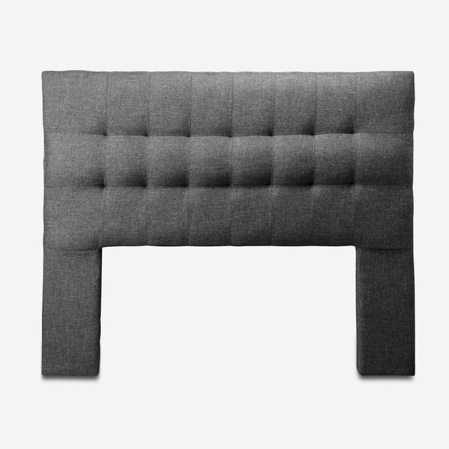 Dgb - Respaldo Cama 2 Plazas Lino Gris Oscuro Alicante Cp