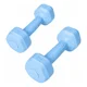 thumbnail image 1 of Par Mancuernas Hexagonales PVC 1 Kg c/u Pesas Fitness 2 Kg Total, 1 of 3