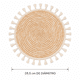 thumbnail image 4 of Pack 4 Individual Trenzado Mantel Redondo 30cm Ratan Natural Borlas, 4 of 6