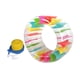 thumbnail image 2 of Rueda inflable para el agua, piscina, anillo de natación, flotador de rodillos colorido para amigos gigantes con bomba de pie para interiores y exteri 100cmx60cm, 2 of 5