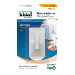 Ganchos Adhesivos Plástico Cuarzo Blanco G - 2Kg 1Un. - Tekbond