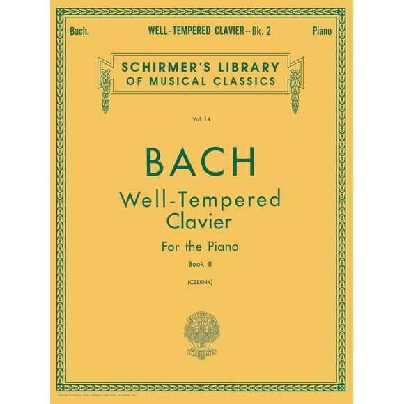 Libro G. Schirmer, Inc. El Clave Bien Temperado Vol. 14
