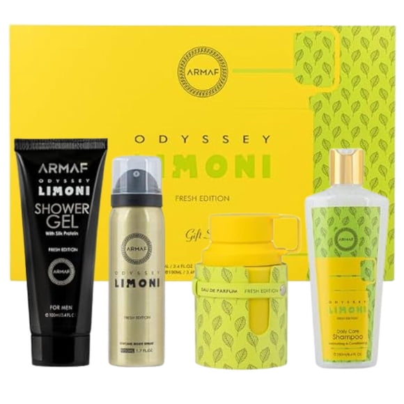 Set Perfume Armaf Odyssey Limoni 3.4 oz EDP de 4 Piezas
