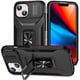 thumbnail image 1 of Funda Armada para iPhone 15 con Tapa Deslizante y Soporte Magnético Giratorio Negro, 1 of 5