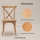 thumbnail image 2 of Pack 2 Sillas Comedor Madera Natural Rattan Apilables Crossback Venhoouse, 2 of 8