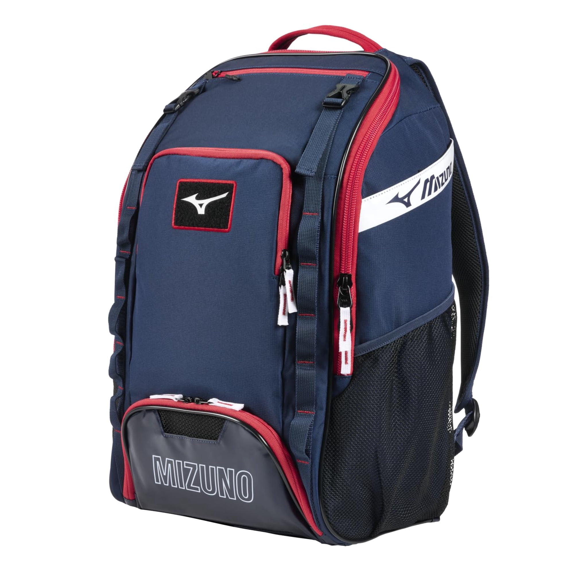 Mochila Mizuno Organizer Para 26 Jugadores De Béisbol/sóftbol, Unisex, Azul Marino Y Rojo
