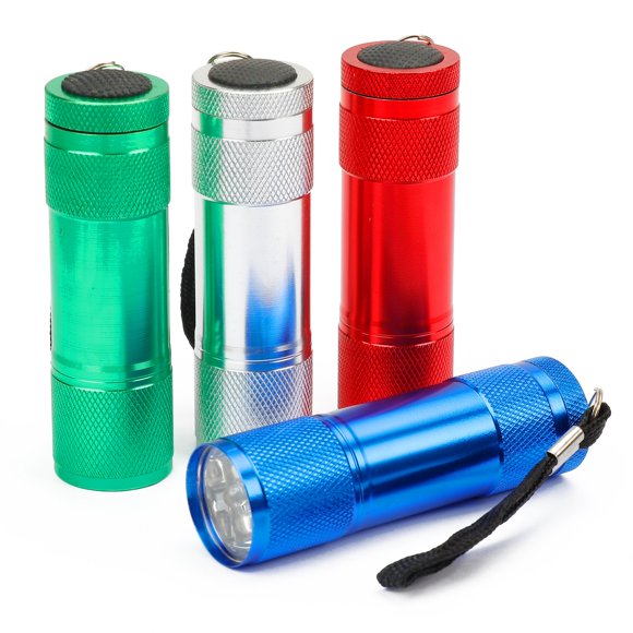 Linterna LED de aluminio FASTPRO, paquete de 4 con baterías