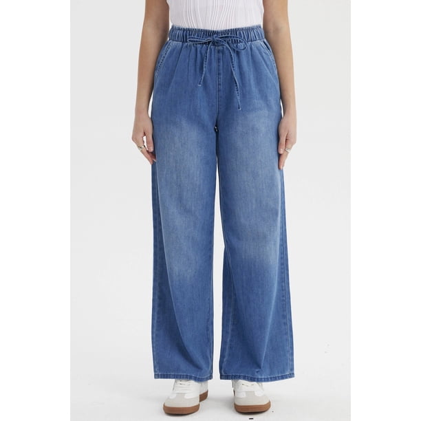 Jeans Mujer Calce Recto Confort Azul