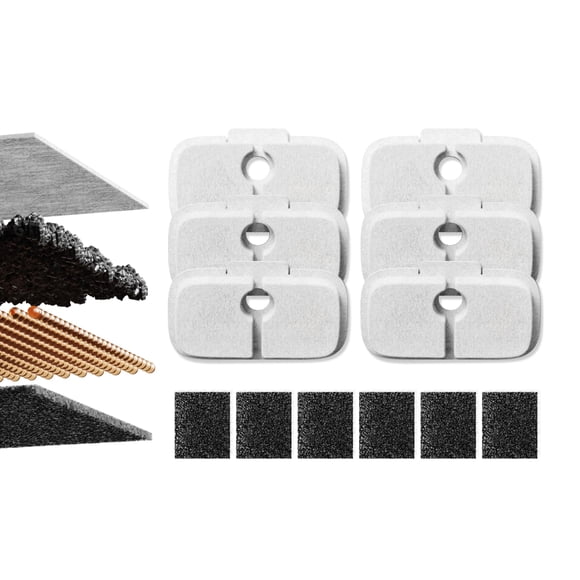 Filtros para fuente de agua para gatos PETLIBRO Dockstream, paquete de 6