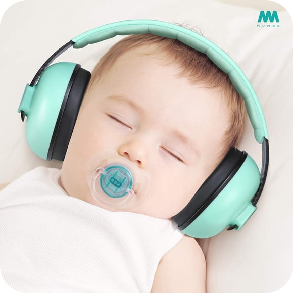 Auriculares con cancelación de ruido para bebés Mumba Modern Aqua Medium