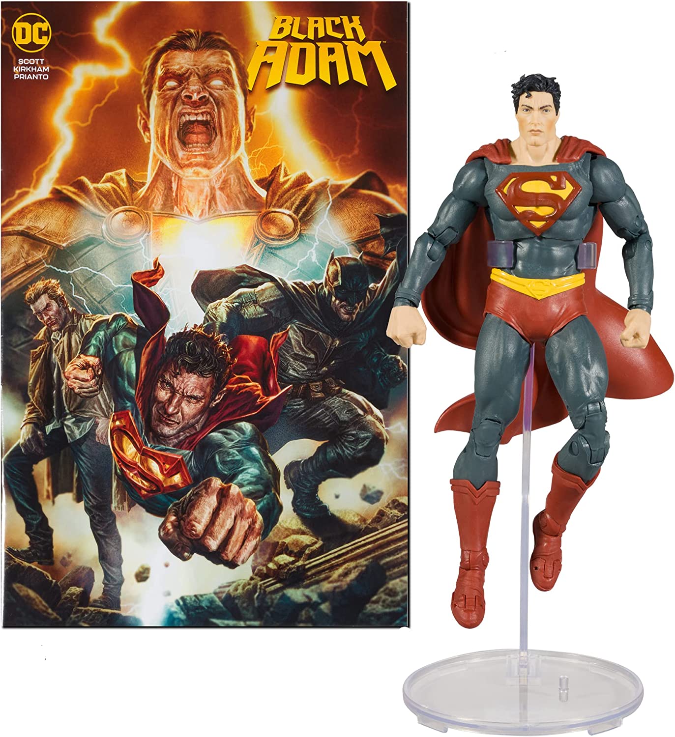 Dc Comic - Dc Superman Fig 7' Con Cómic B.Adam